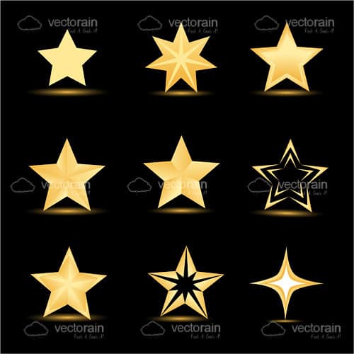 Yellow Stars Icon Set